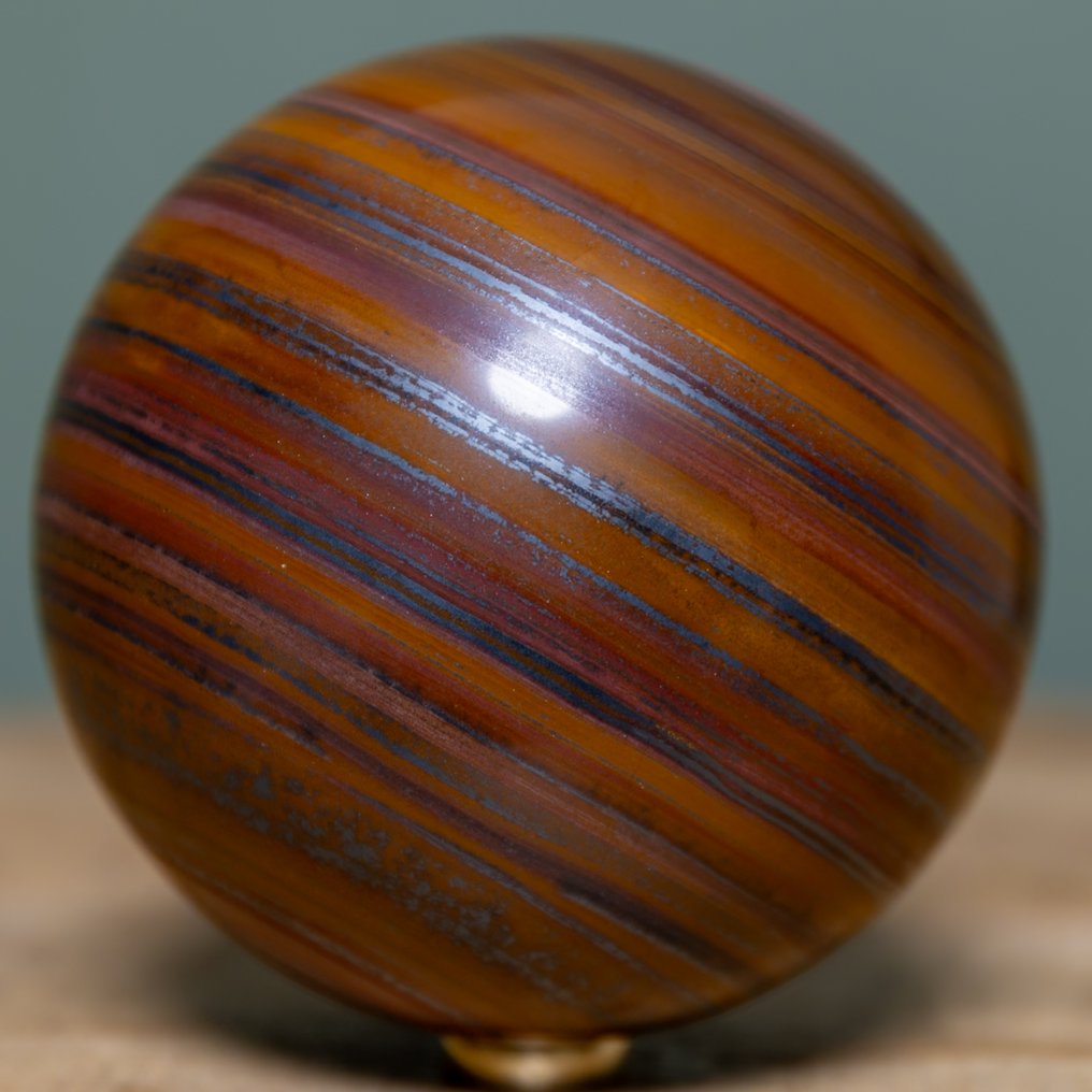 Tigeriron large AAA Tigeriron sphere - Height: 12.3 cm - Width: 12.3 cm- 3033 g #1.0