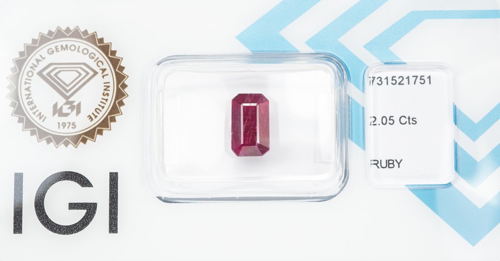 No reserve price Ruby  - 2.05 ct - International Gemological Institute (IGI) - Deep Purplish Red #3.2