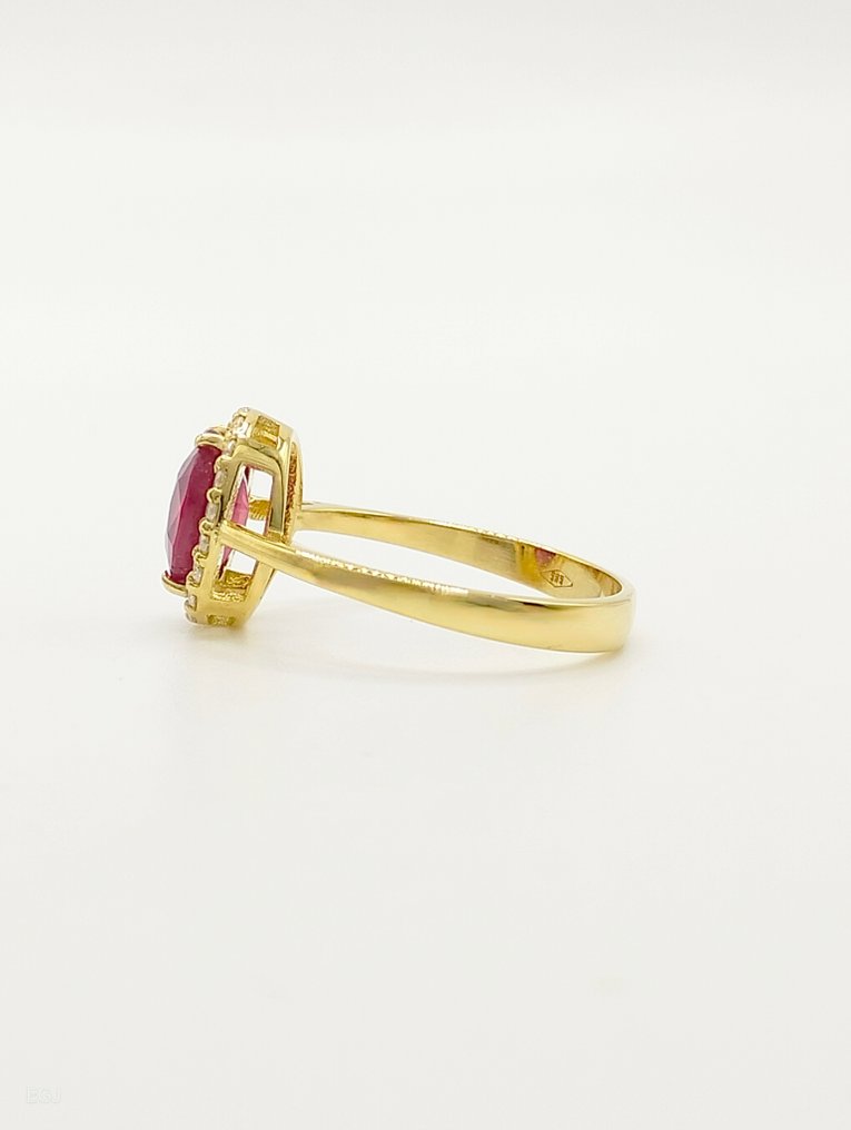 No Reserve Price - Ring - 14 kt. Yellow gold Ruby - Diamond #3.2