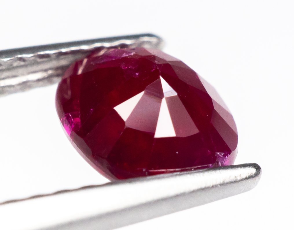 No reserve price Ruby - 1.28 ct - Bellerophon Gemlab - Deep Red #3.2