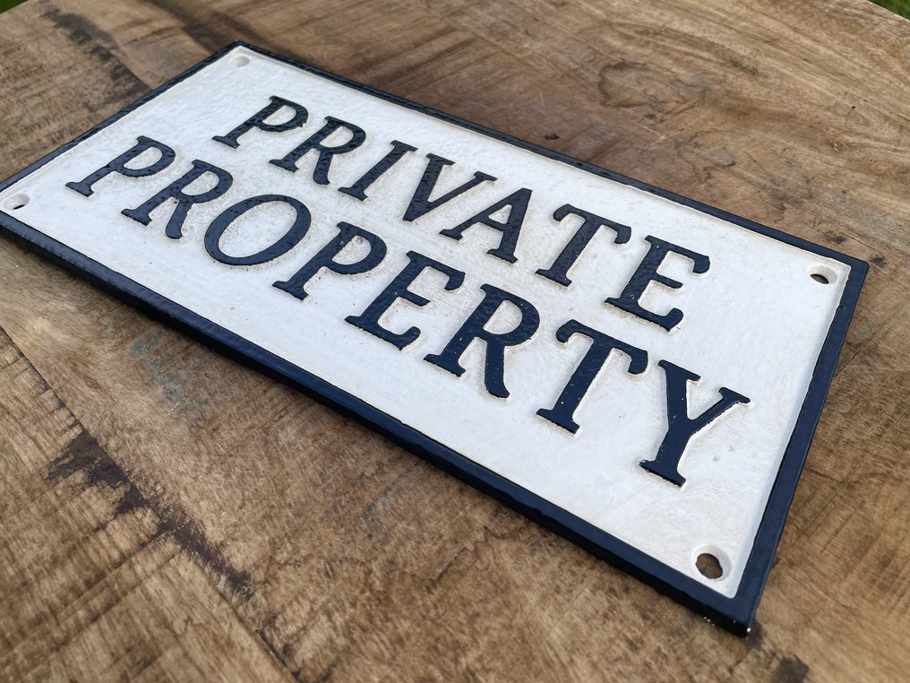 Πλακέτα - Πινακίδα - Ιδιωτική Περιουσία - Cast iron #4.3