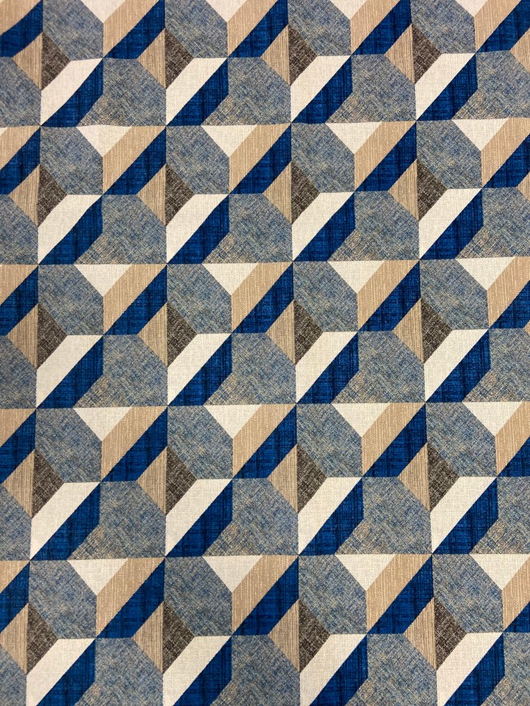 Current fabric with optical pattern in double height without reserve. - Upholstery fabric  - 330 cm - 280 cm #3.2