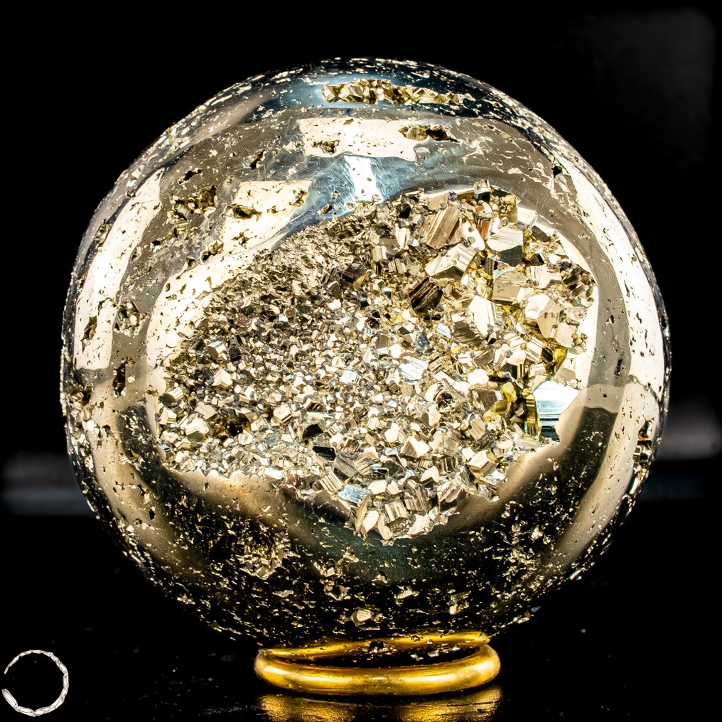 大型天然金色黄铁矿 Sphere/ Druse- 2412.21 g #1.0