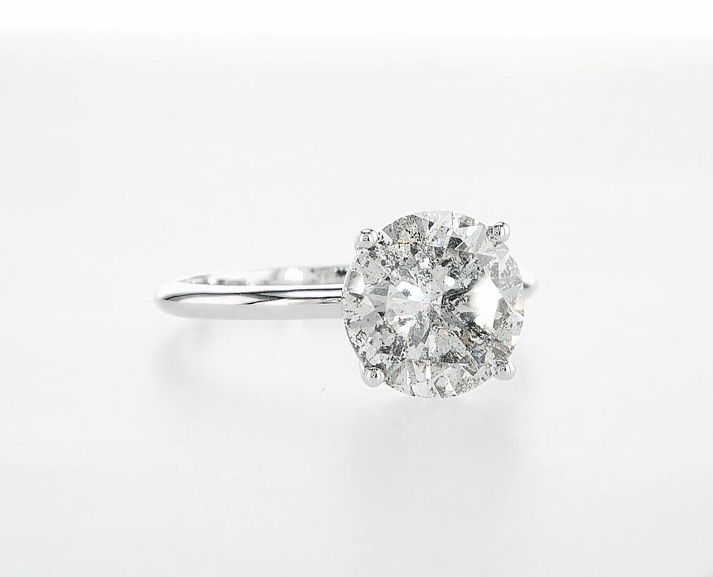 没有保留价 - 戒指 - 14K包金 白金 -  3.01ct. tw. 钻石 (天然) - 钻石 #3.2