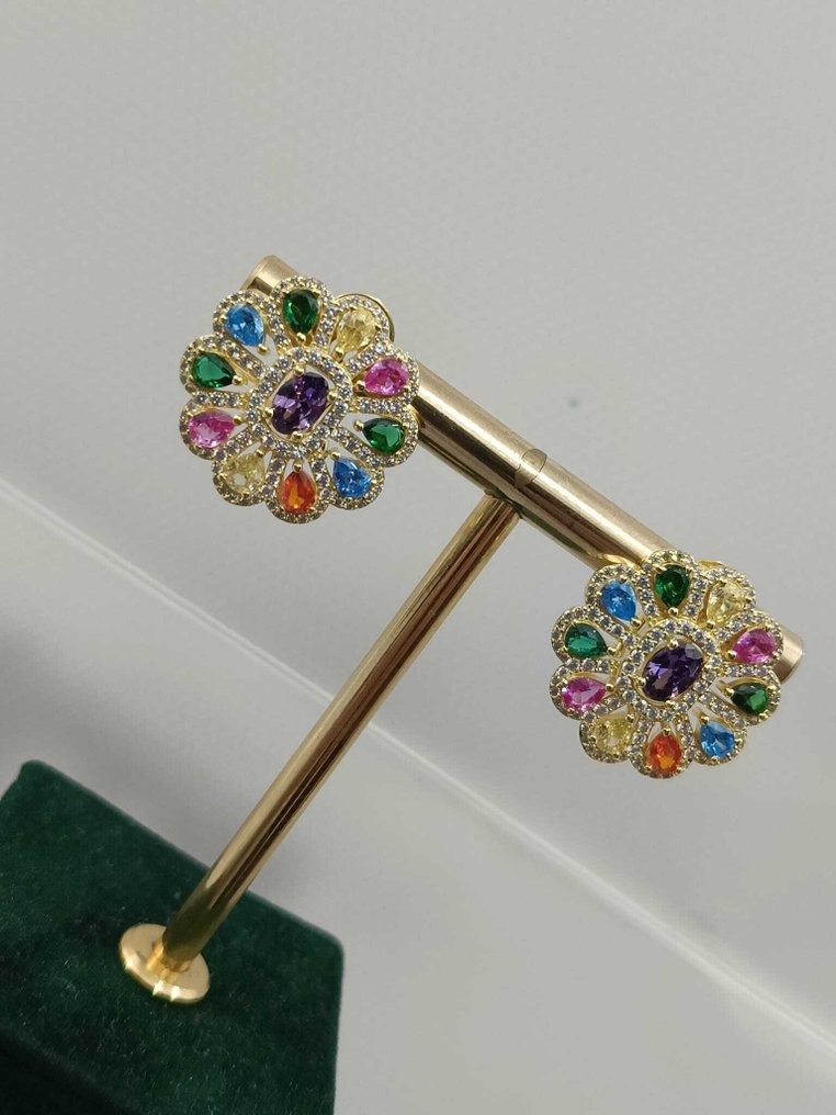 χωρίς τιμή ασφαλείας - Σκουλαρίκια Ασημί Διάφοροι πολύτιμοι λίθοι - Διάφοροι πολύτιμοι λίθοι #1.0