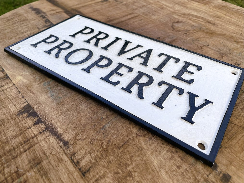 Plaquette - Sign - Private Property - Cast iron #4.3