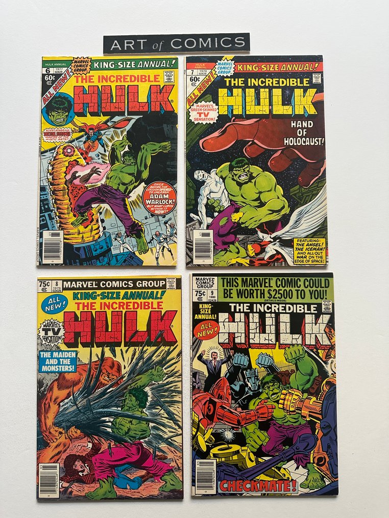 The Incredible Hulk Annual #6, #7, #8, #9 - 1st appearance Paragon - 4 Comic - Primeira edição - 1977/1980 #1.0