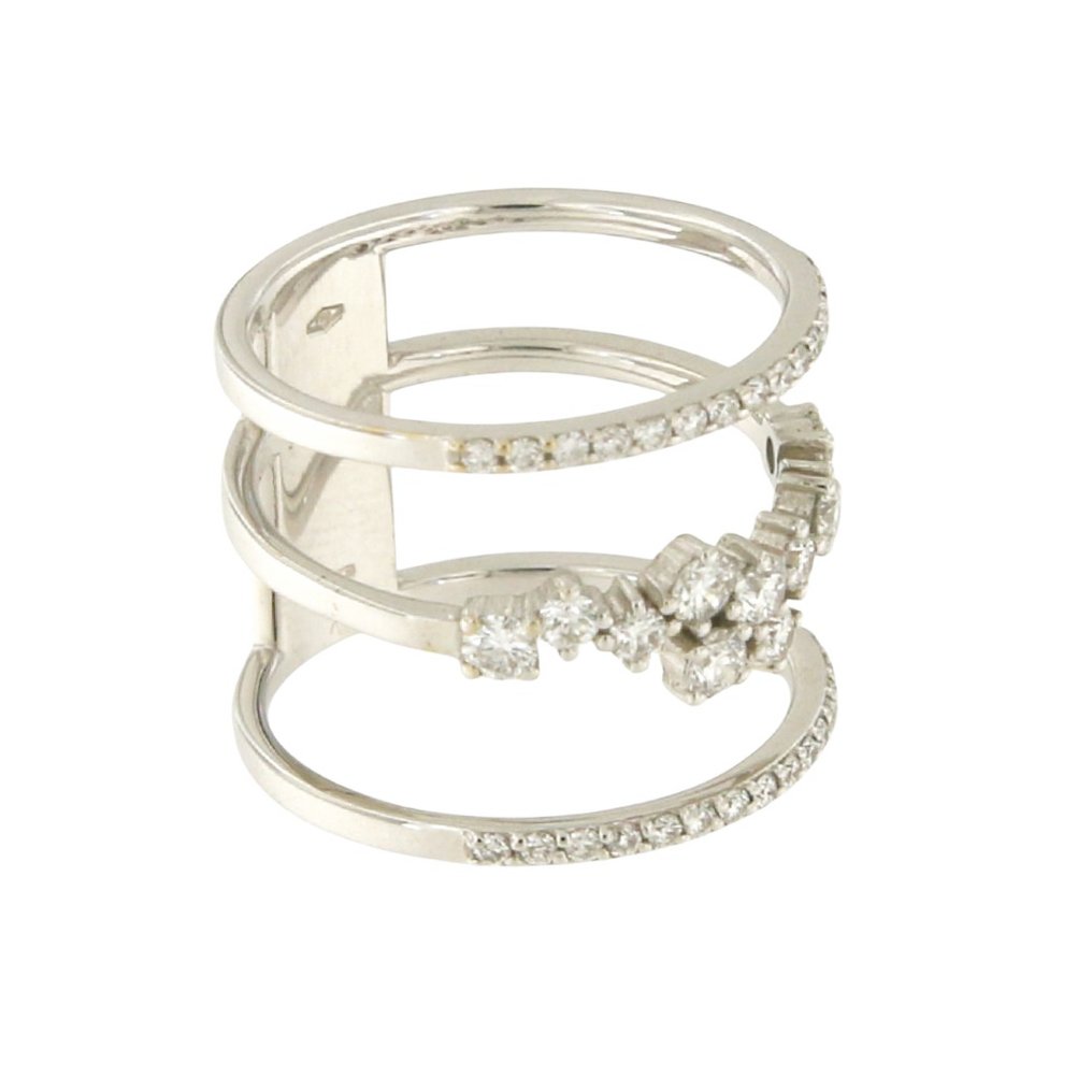 Bibigi - Δαχτυλίδι - 18 καράτια Λευκός χρυσός -  0.84ct. tw. - Diamanti #2.1