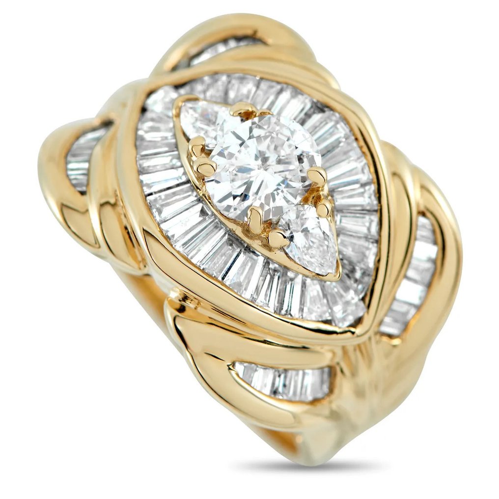 Bague - 18 carats Bague en or jaune 18K avec diamant de 2,19 ct, Or jaune - 2.19ct. tw. Diamant (Naturelle) #3.2