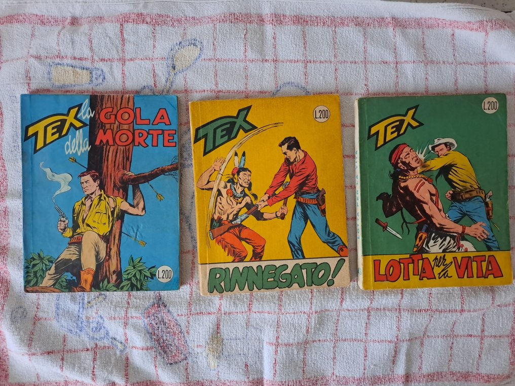 Tex nn. 39, 41, 43 - spillati - 3 Comic - Első kiadás - 1964 #1.0