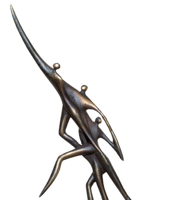 Mark Jurriens - Γλυπτό, Reaching to the Top - 29 cm - Μπρούντζος #4.3