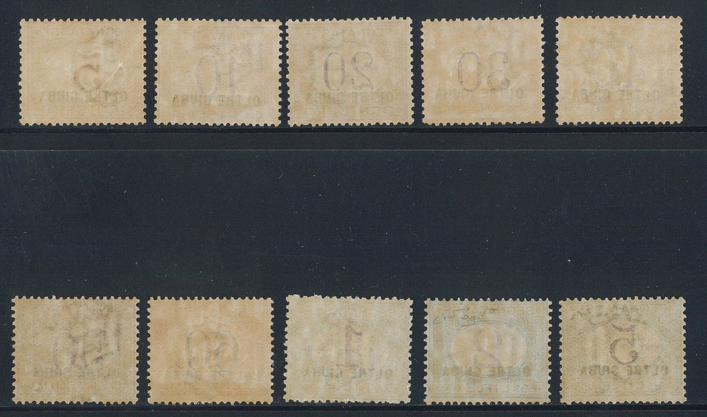 Italian Jubaland - Postage stamp overprinted, full series, number 1/10. #1.0