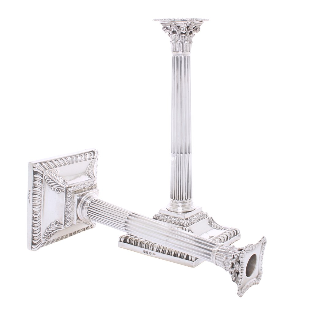 Engelse Kandelaars 1770 - 1772 - Κηροπήγιο (4) - .925 silver - 31,5 εκατοστά ύψος, 255 ετών. #1.0