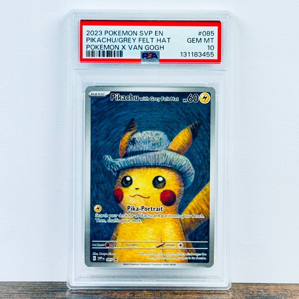Pokémon Graded card - Pikachu Grey Felt Hat van Gogh 085 - Pokémon - PSA 10 #1.0