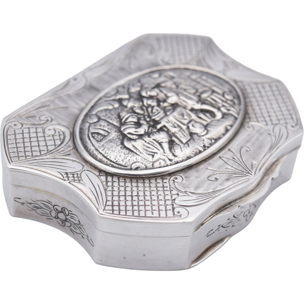 Scatola - Octogonale lobulato - costumbrista. - Argento #2.1