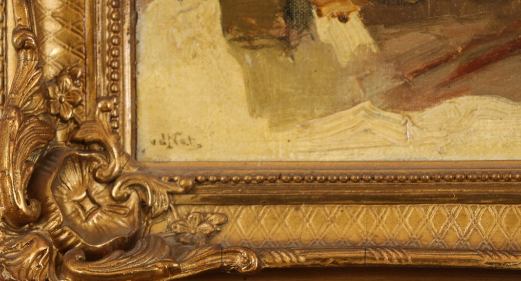 Willem Hendrik van der Nat (1864–1929) - Huifkar in Spaans dorp #2.1