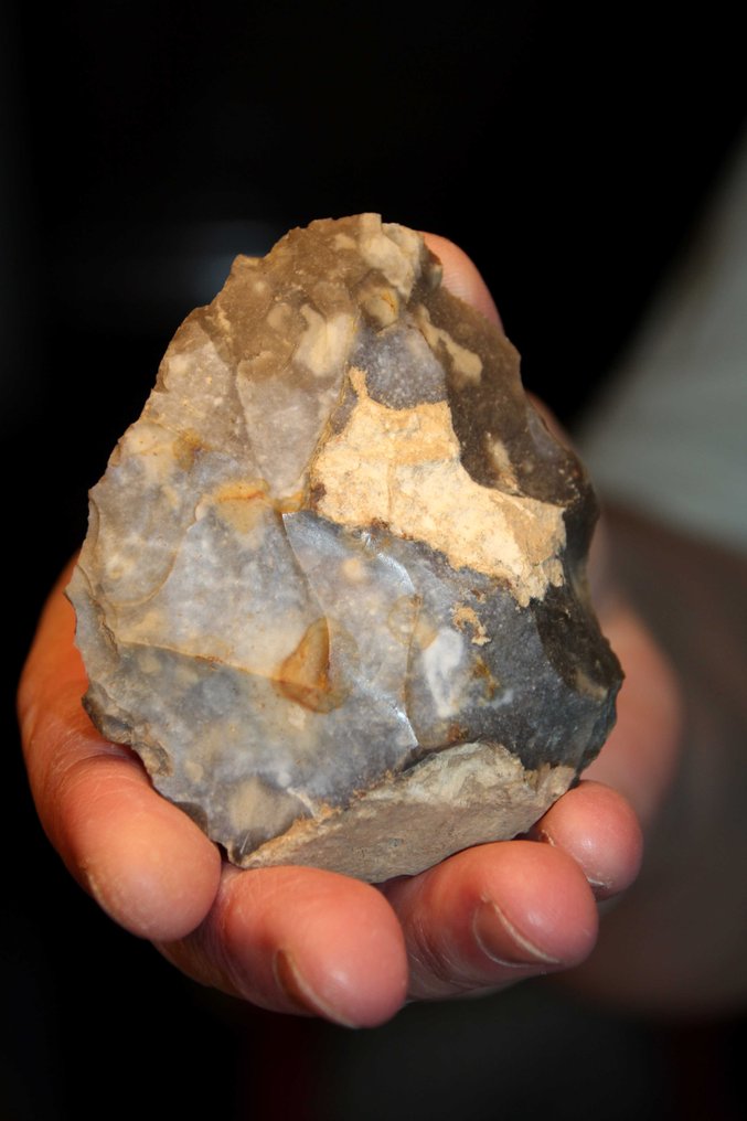 旧石器时代 燧石 Biface + Pointes - 80 mm  (没有保留价) #1.0