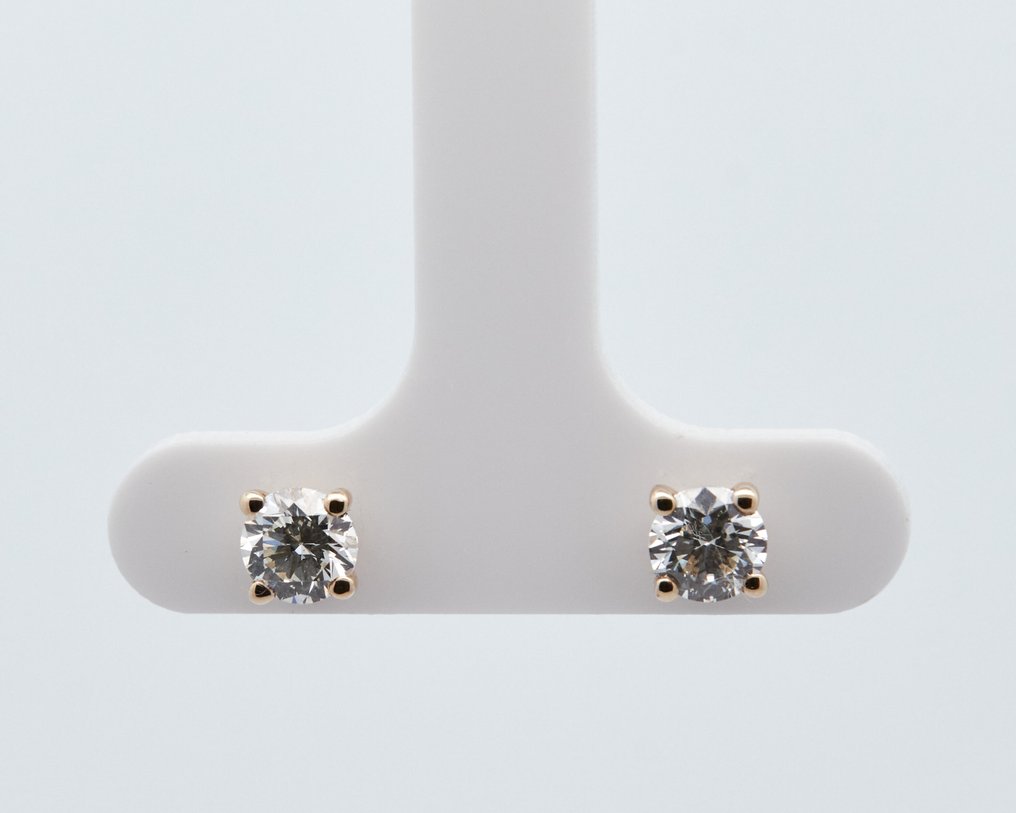 Drop fülbevaló - 14 kt. Sárga arany -  1.00ct. tw. Gyémánt (Természetes) #1.0