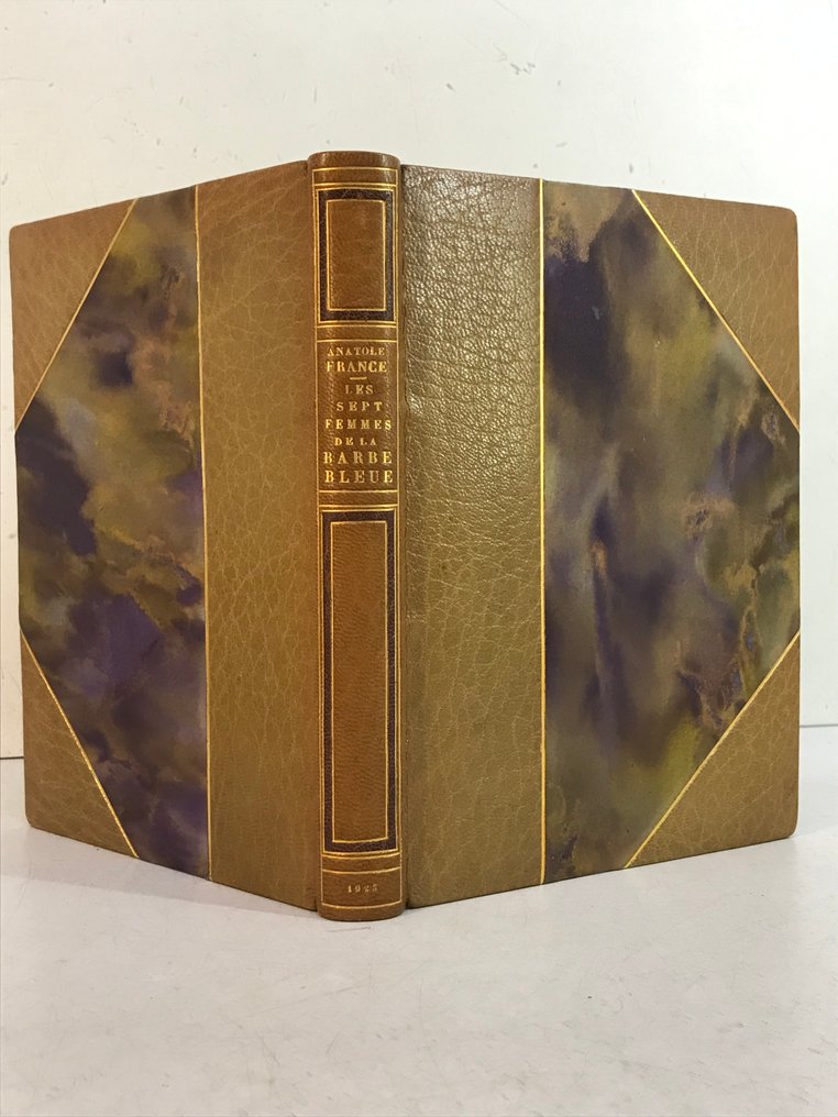 Anatole France / Sylvain Sauvage - Les sept femmes de la barbe-bleue et autre contes merveilleux [Reliure signée Franz] - 1925 #1.0