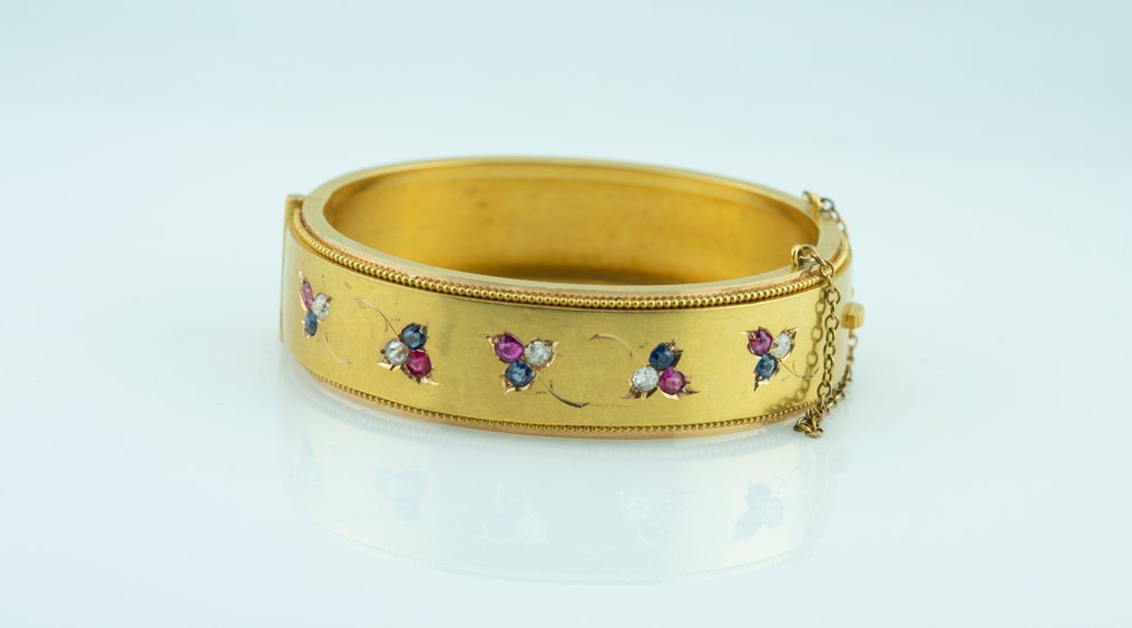 Bracelet - 18 kt. Yellow gold Mixed gemstones #1.0
