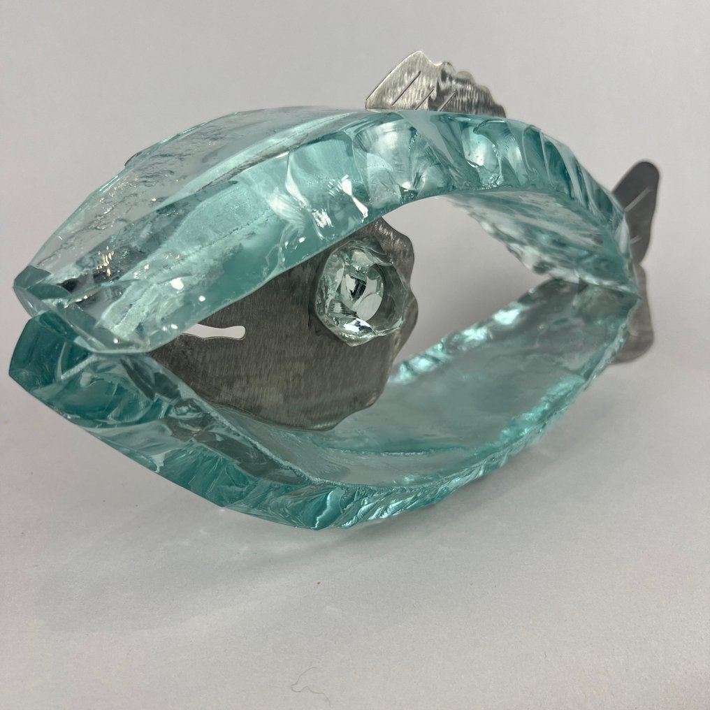 Andrzej Rafalski - 烛台 (3) - 玻璃 - 玻璃鱼 - 手工制作 #2.1