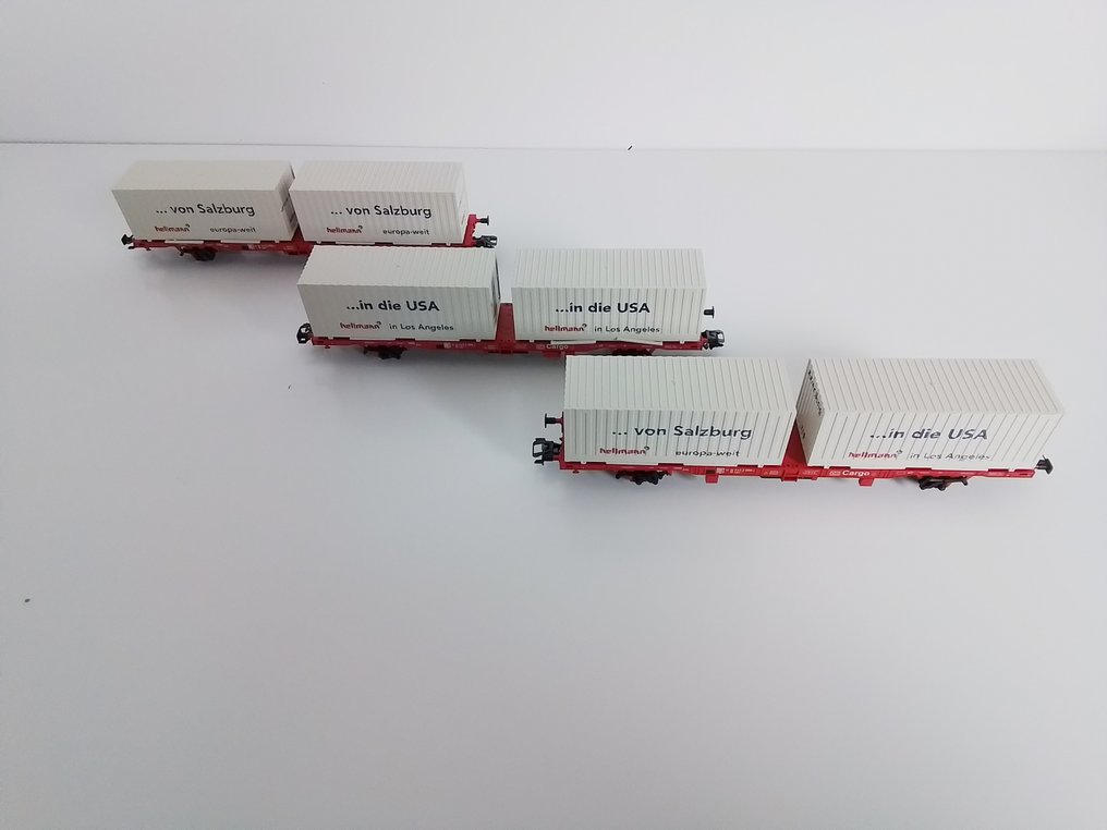 Märklin H0 - 47700 - Vasútmodellek (3) - 3 x konténeres szállítókocsi - DB #2.1