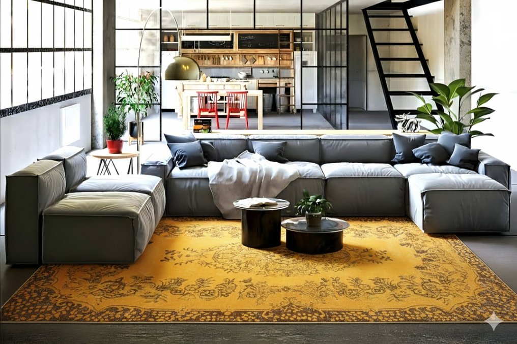 Χρυσό Κίτρινο vintage - Χαλί - 300 cm - 180 cm - με πιστοποιητικό #1.0