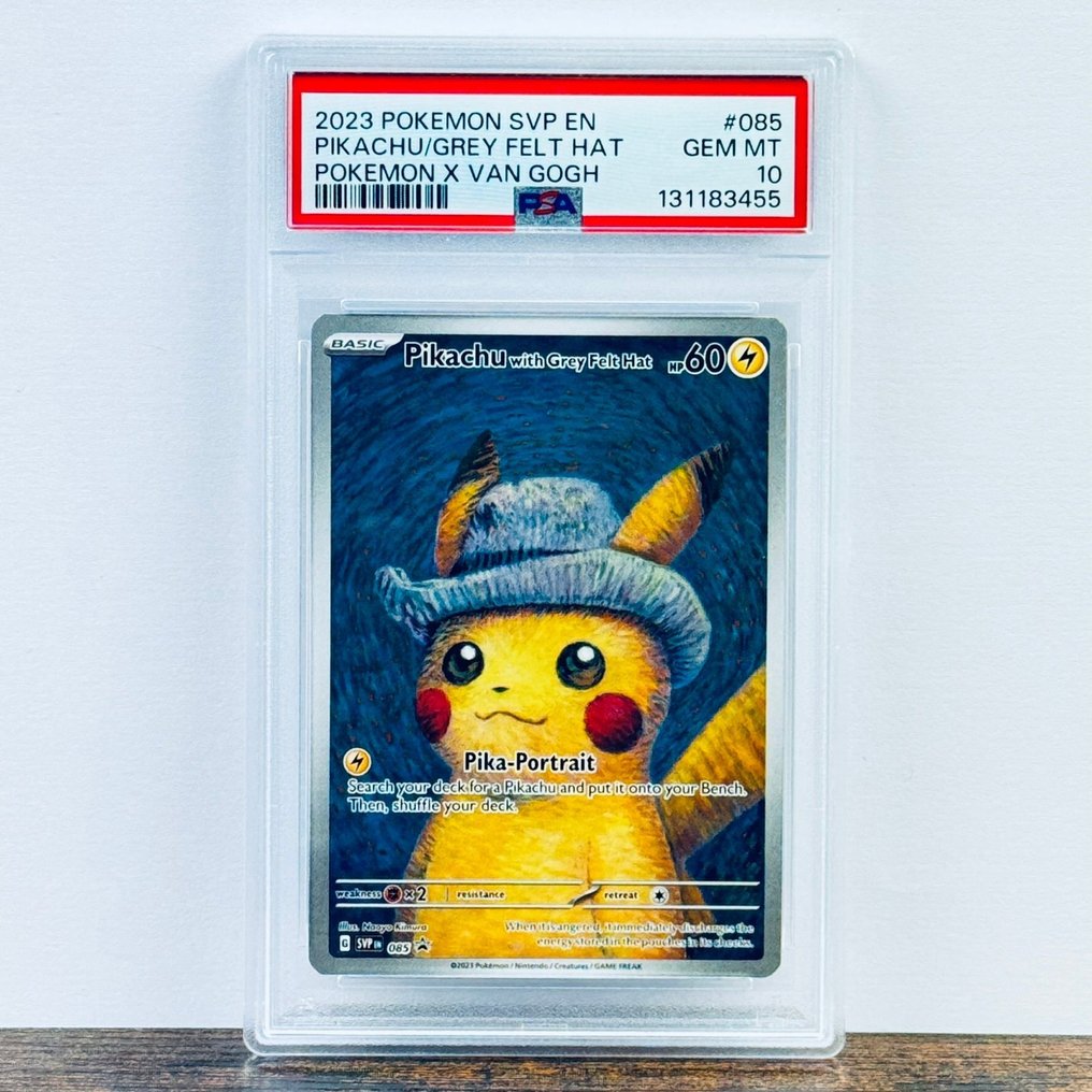 Pokémon Graded card - Pikachu Grey Felt Hat van Gogh 085 - Pokémon - PSA 10 #1.0