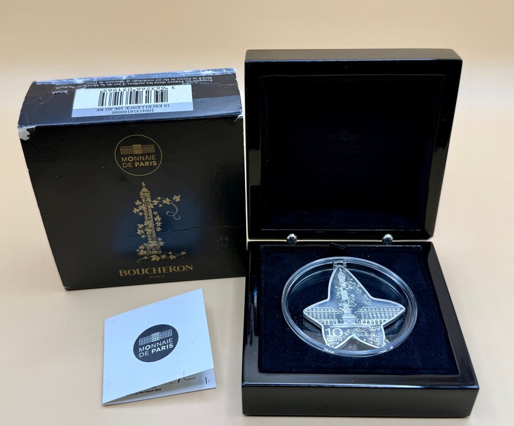 Γαλλία. 10 Euro 2018 Excellence à la Française "Boucheron" Proof + 5ml Parfum Initial Boucheron Offert #1.0