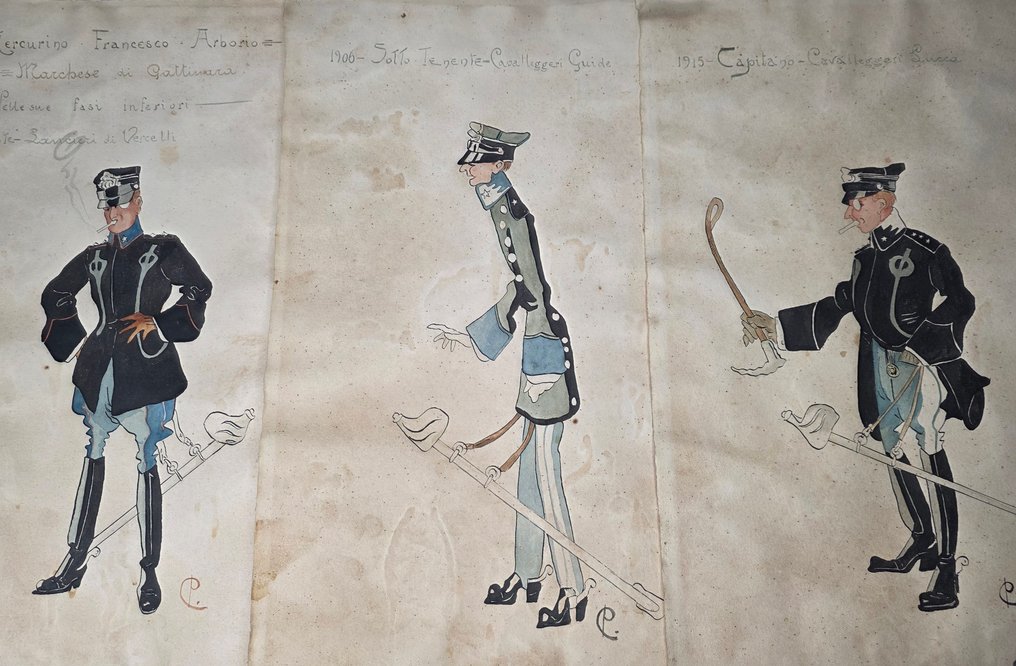 意大利学校 (XX) - Caricature militari umoristiche 1906 #1.0