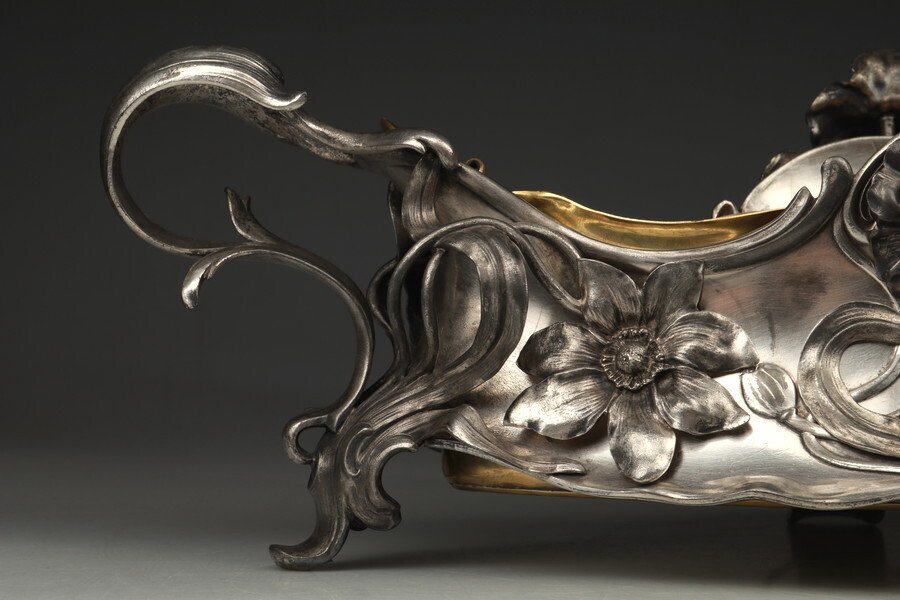 WMF / Geislingen - 花盆架 - 镀银 - 长 58 厘米 #2.1