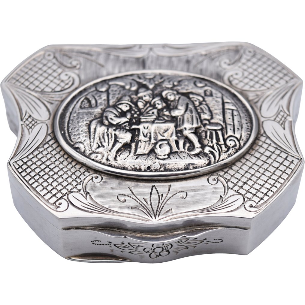 Scatola - Octogonale lobulato - costumbrista. - Argento #1.0