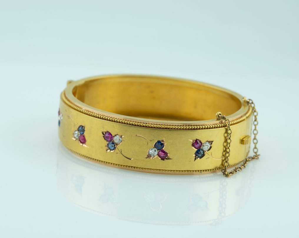 Bracelet - 18 kt. Yellow gold Mixed gemstones #1.0