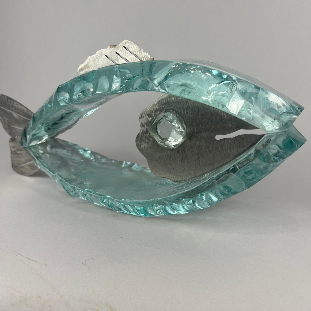 Andrzej Rafalski - 烛台 (3) - 玻璃 - 玻璃鱼 - 手工制作 #1.0