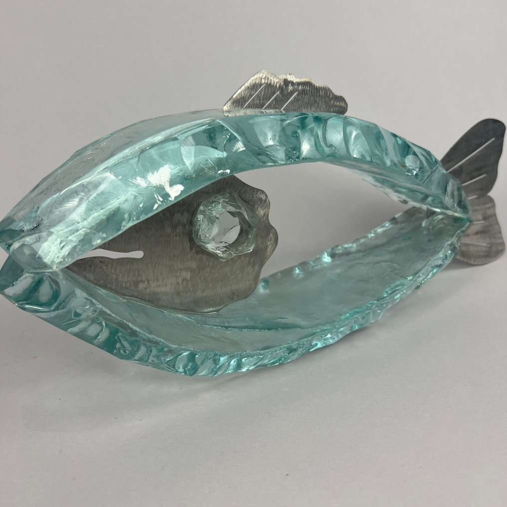 Andrzej Rafalski - 烛台 (3) - 玻璃 - 玻璃鱼 - 手工制作 #4.3