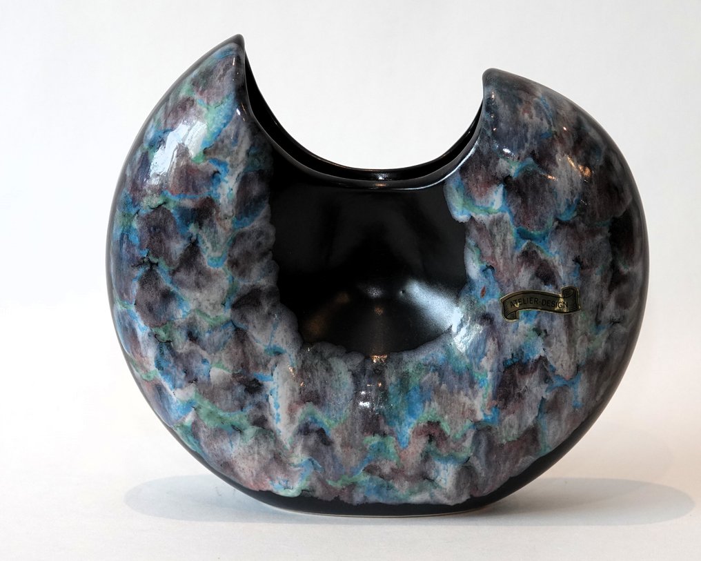 Ruscha - Heinz Siery - 花瓶 -  0-4 Ammoniet  - 陶瓷 - 西德 #4.3