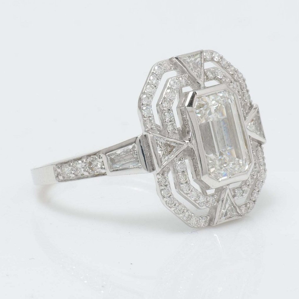 χωρίς τιμή ασφαλείας - Statement δαχτυλίδι - 14 καράτια Λευκός χρυσός -  2.25ct. tw. Διαμάντι (Εργαστηριακής καλλιέργειας) - Διαμάντι - Γαμήλιο Δαχτυλίδι #1.0