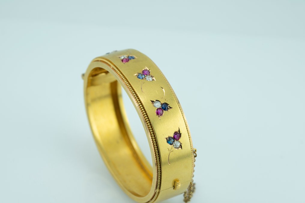 Bracelet - 18 kt. Yellow gold Mixed gemstones #3.2