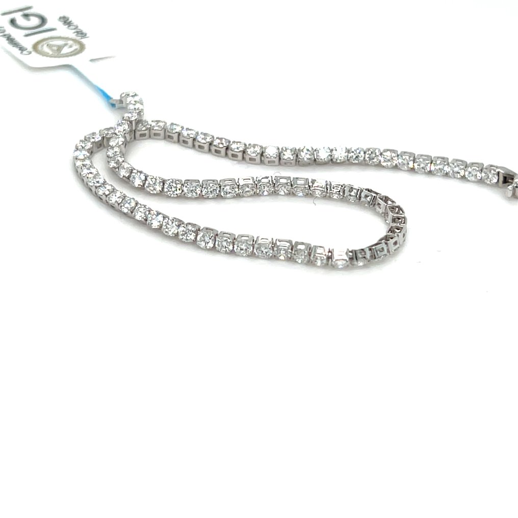 χωρίς τιμή ασφαλείας - Βραχιόλι - 18 καράτια Λευκός χρυσός -  2.20ct. tw. Διαμάντι (Εργαστηριακής καλλιέργειας) #3.2