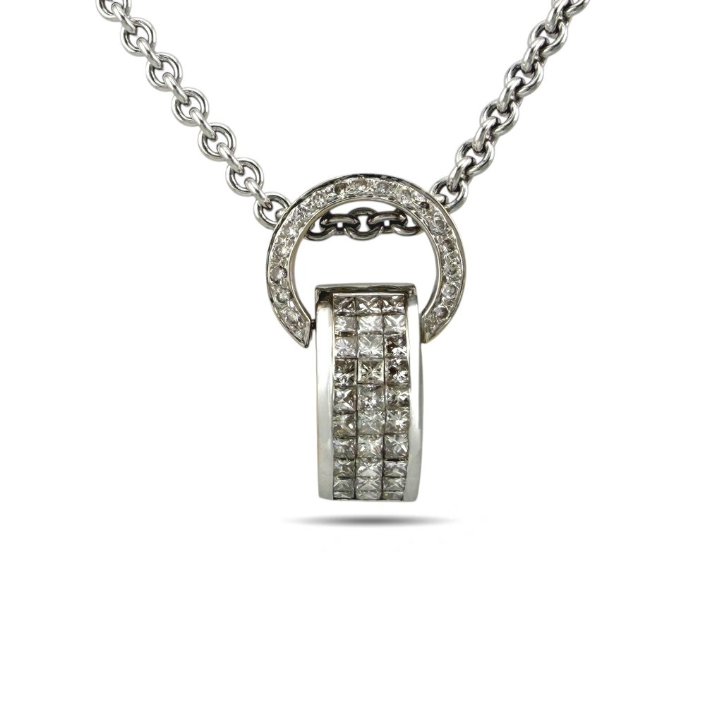 Carrera y Carrera - 项链 白金, CARRERA Y CARRERA 18K 白金 2.00克拉钻石项链 - 2.00ct. tw. 钻石 (天然) #1.0