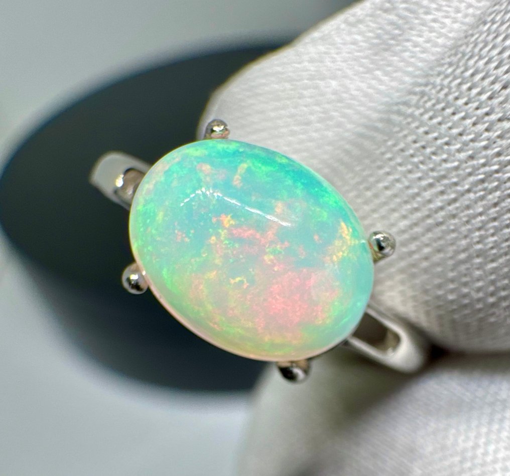 Opal Smycken - Höjd: 9 mm - Bredd: 7 mm- 1.73 g - (1) #4.3