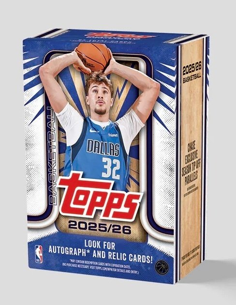 2025/26 Topps Topps NBA Cooper Flagg, Victor Wembanyama, LeBron James, Luka Doncic 7 packs per box, 12 cards per pack Numbered parallel, Parallel card, Gesigneerde kaart - 1 Sealed box - Excellent (EX) #1.0