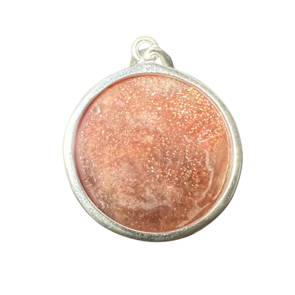 Pandantiv din Piatră de Soare - Argint 925 Bijuterii - Înălțime: 27 mm - Lățime: 27 mm- 13.88 g - (1) #4.3