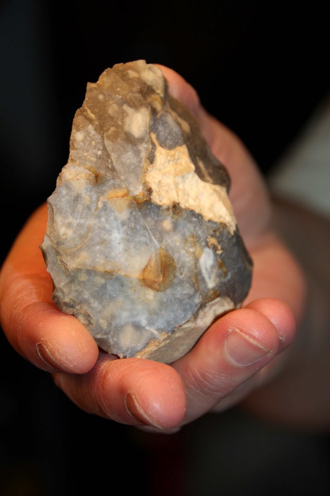 旧石器时代 燧石 Biface + Pointes - 80 mm  (没有保留价) #2.1