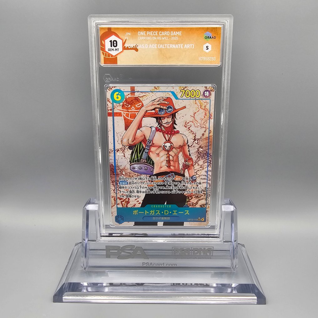 One Piece Graded card - Portgas.D.Ace (Alternate Art) OP13-119 SEC - Graad 10 #1.0