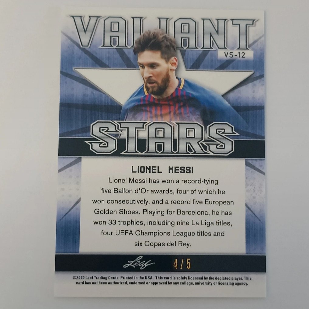 Leaf Lionel Messi /5 - 1 Card - 八成新 (NM) #2.1