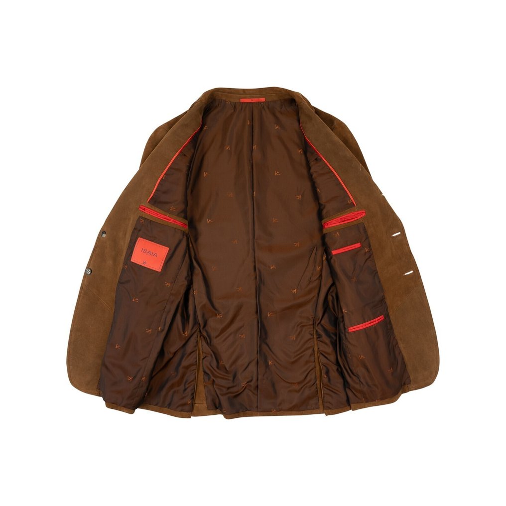RRP 6800€ ISAIA Camel Safari Jacket Suede 100% Lambskin Leather - 48 IT - 夹克 - 带标签的新品 #2.1