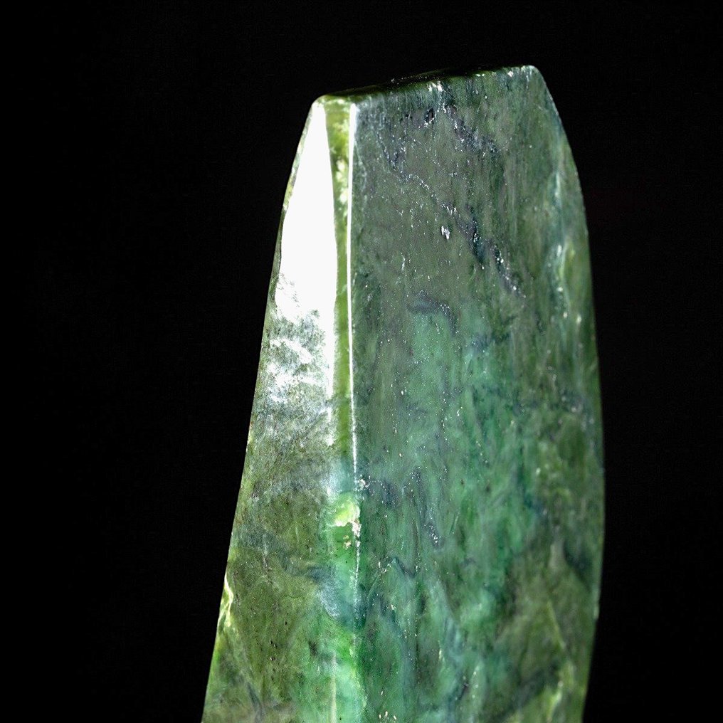 Extra-Qualität Nefrit-Jade - Tiefgrüne Farbe - Birma - Freiform - Höhe: 284 mm - Breite: 81 mm- 2079 g #4.3