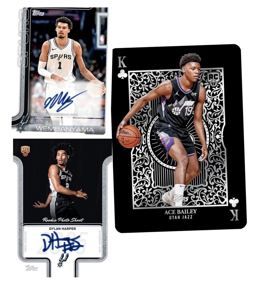 2025/26 Topps Topps NBA Cooper Flagg, Victor Wembanyama, LeBron James, Luka Doncic 7 packs per box, 12 cards per pack Numbered parallel, Parallel card, Gesigneerde kaart - 1 Sealed box - Excellent (EX) #3.2