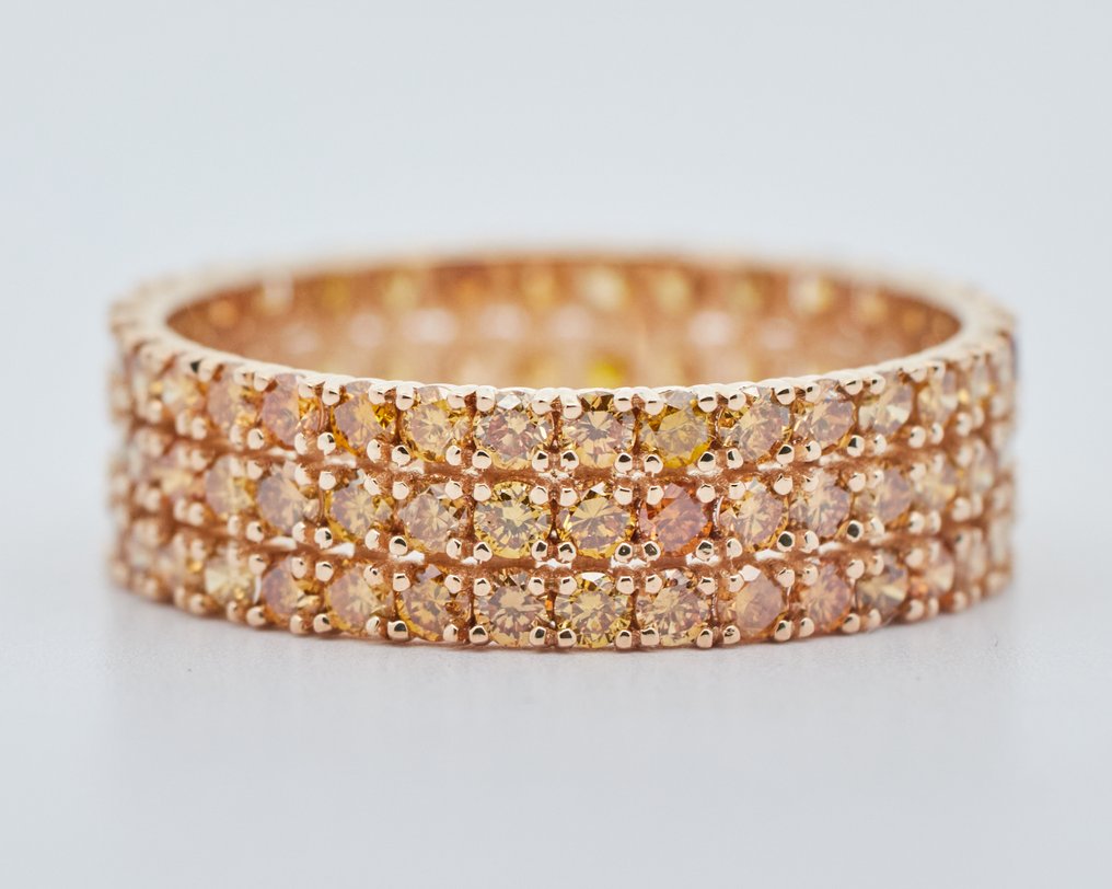 χωρίς τιμή ασφαλείας - Δαχτυλίδι - 14 καράτια Κίτρινο χρυσό - 2.04ct. tw. Διαμάντι (Φυσικού χρώματος) #4.3